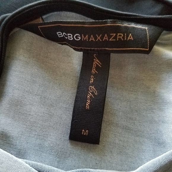 Black Feather Print Dress by BCBG MaxAzria Blue & Yellow / Size Medium - Picture 5 of 5